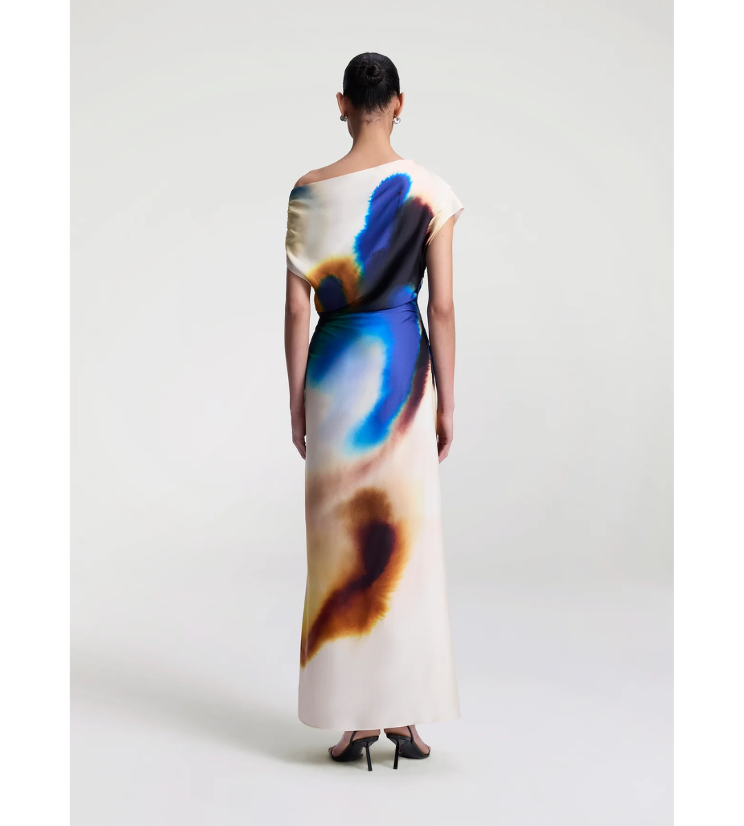 Multicolored off the shoulder midi dress, A.L.C. Penny Dress Lapis Multi