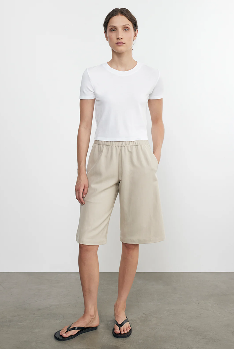 white t-shirt tee Enza Costa crewneck