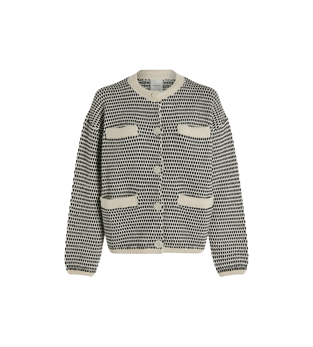 varley tidewell textured knit jacket birch