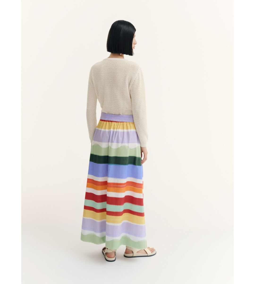 de loreta striped flecos skirt Salinas