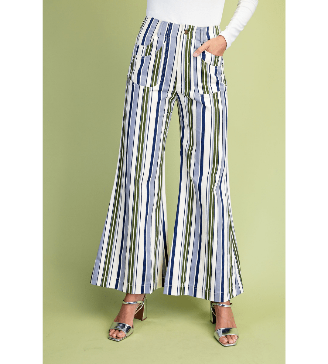 Stripe Flare Pant - Em's BoutiqueEm's Boutique