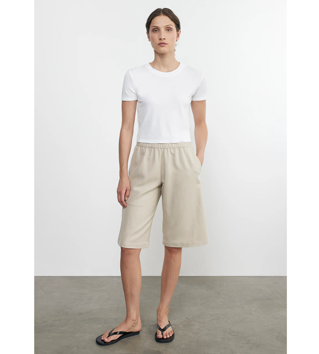 white t-shirt tee Enza Costa crewneck