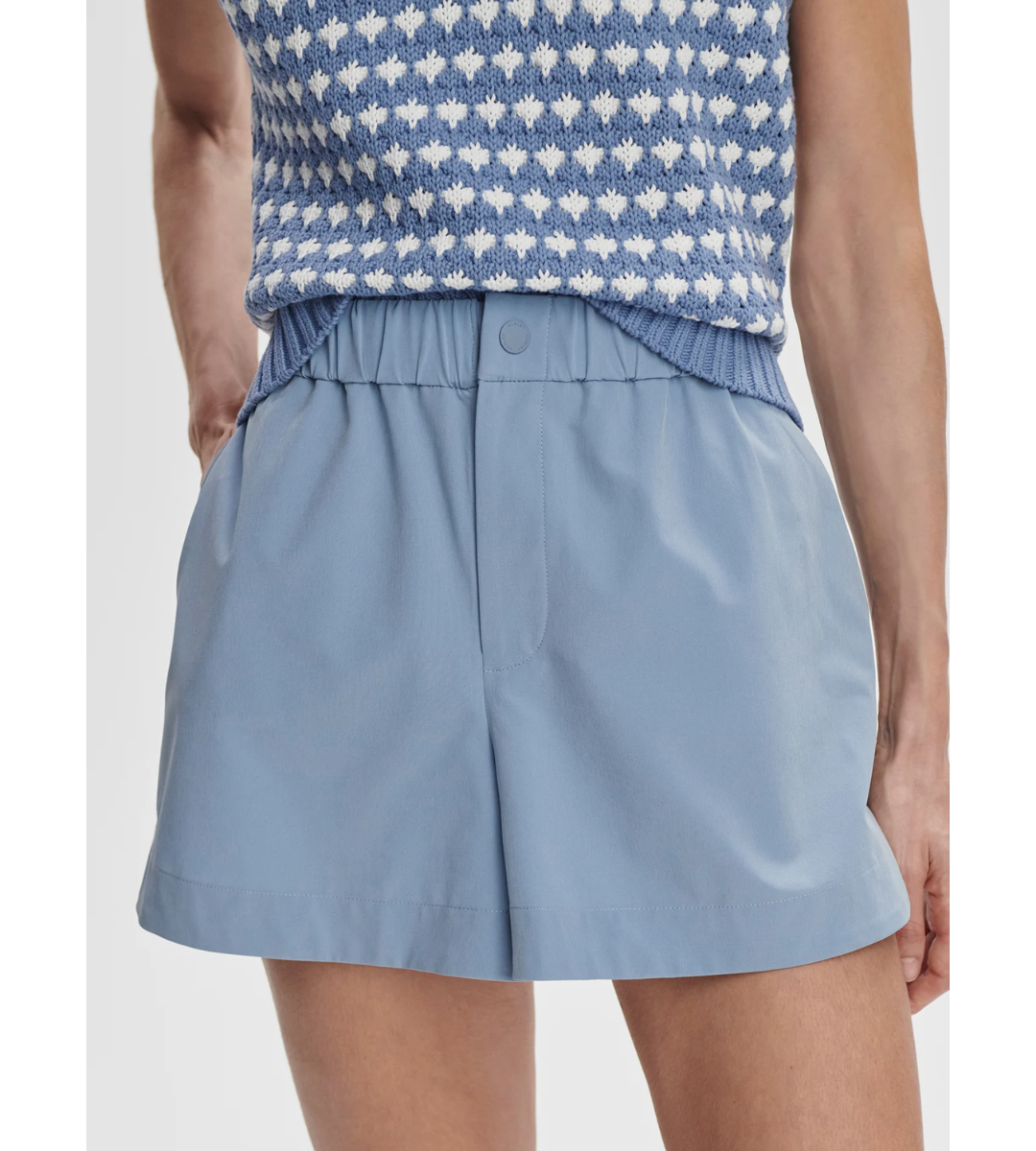 varley mid rise rise short nila rain blue