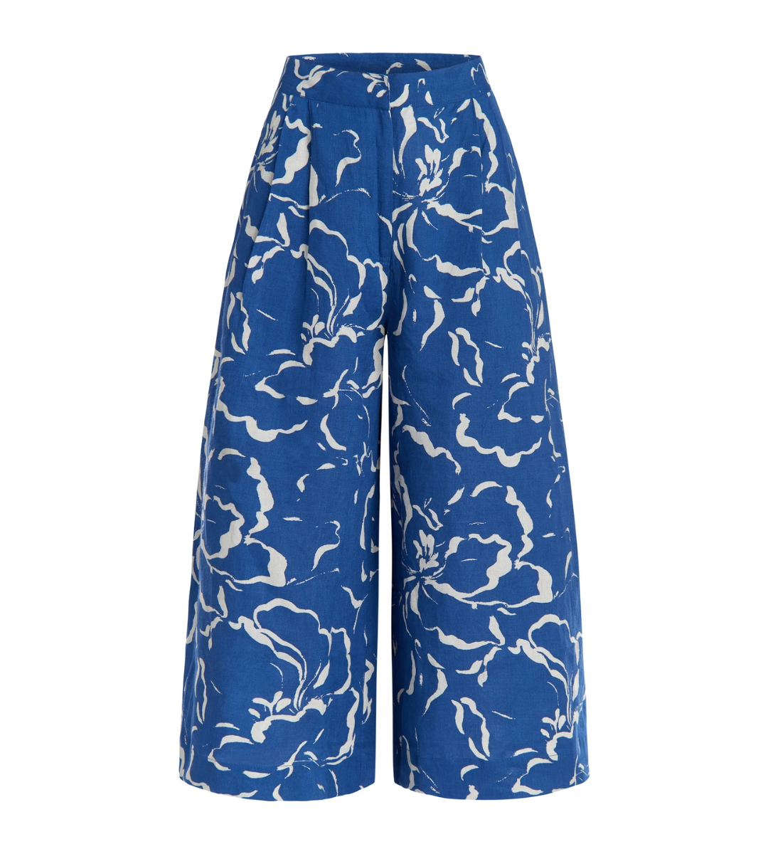 Olivia by livro Nadia pants ibisco blue white print