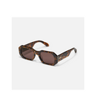 quay hyped up chocolate tortoise with brown lenses, square sunglasses
