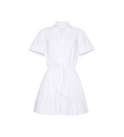 white collared cotton mini dress short sleeved cara cara