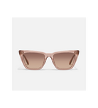 Cat-eye sunglasses with a gradient brown lens. quay call the shots doe dark fawn