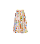 hunter bell printed pleated alexis midi skirt olive oil wine olives