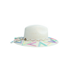 embroidered straw hat corazon playero beach hat
