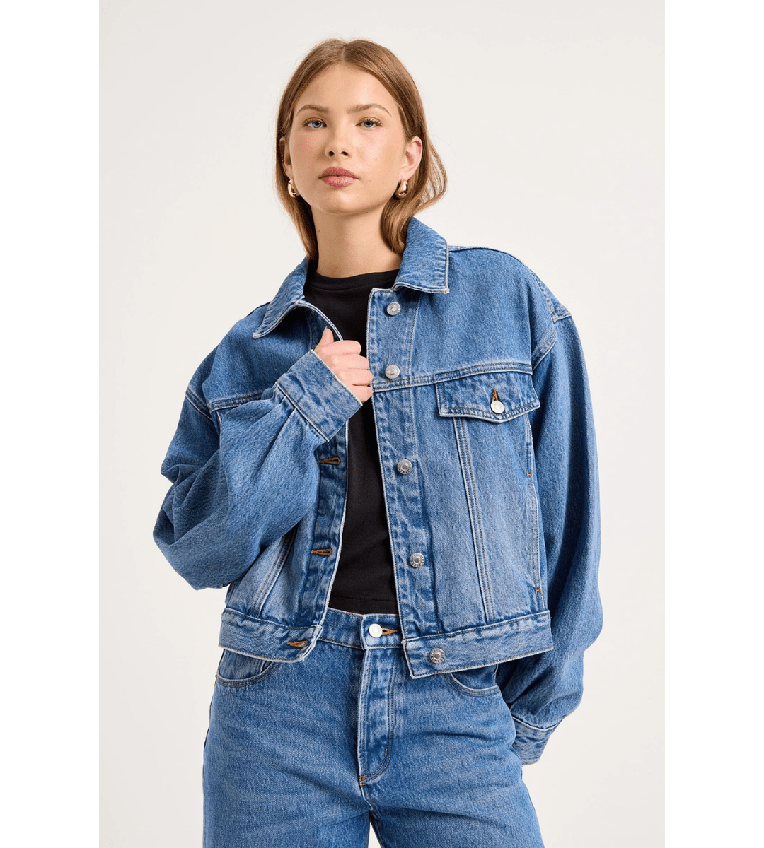 Denim Swing Jacket - Em's BoutiqueRolla's