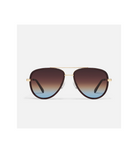 quay all in medium chocolate and brown and blue lenses, gradient sunglasses aviator