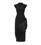 Fringe Wrap Dress - Em's BoutiqueEm's Boutique
