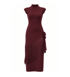 Fringe Wrap Dress - Em's BoutiqueEm's Boutique