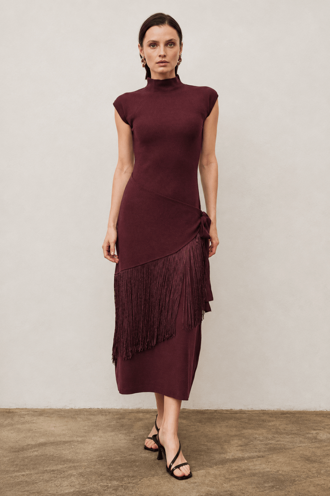 Fringe Wrap Dress - Em's BoutiqueEm's Boutique