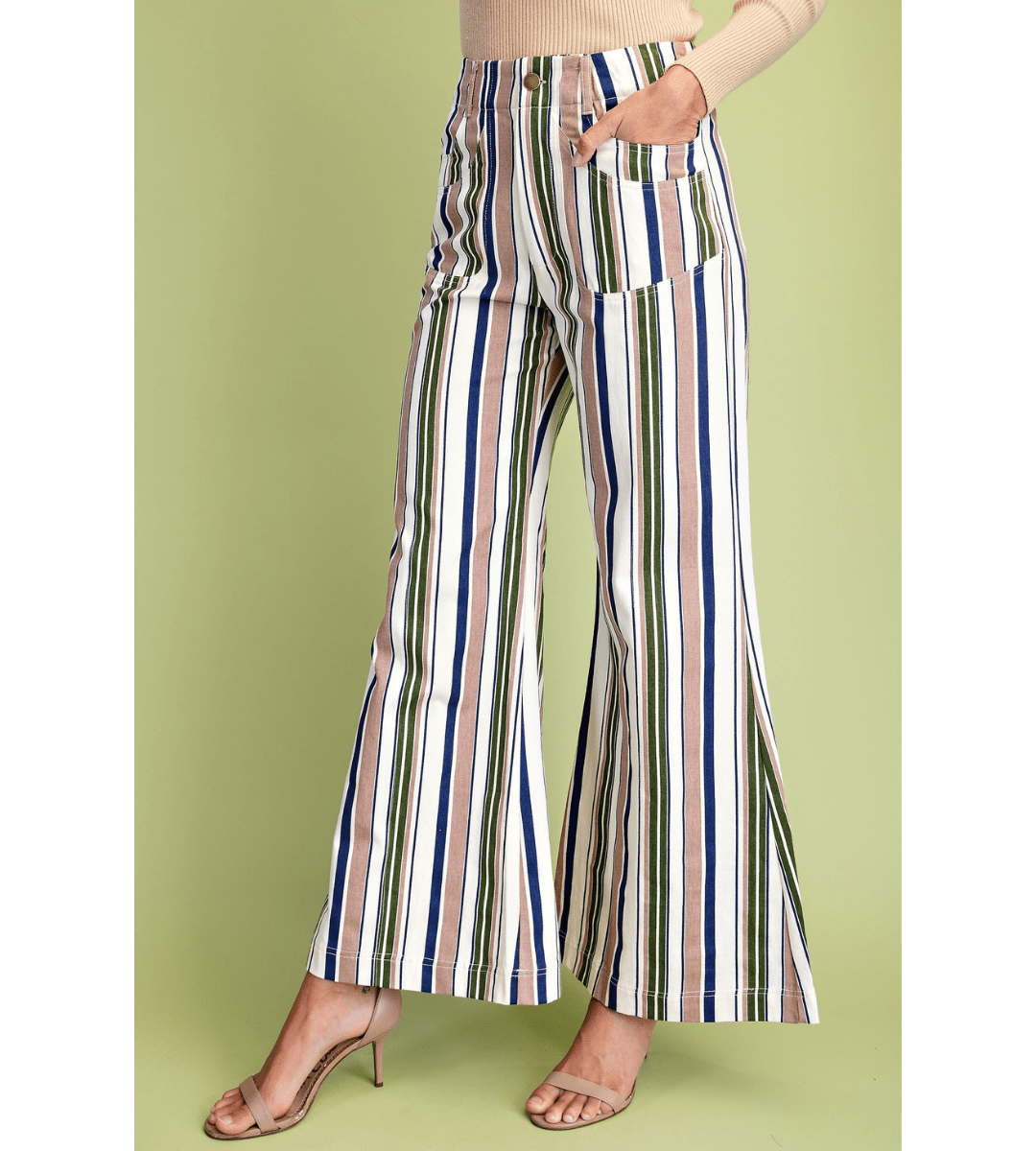 Stripe Flare Pant - Em's BoutiqueEm's Boutique