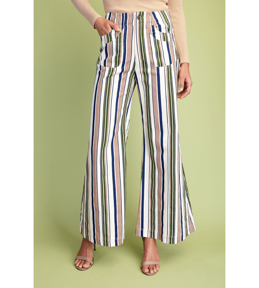 Stripe Flare Pant - Em's BoutiqueEm's Boutique
