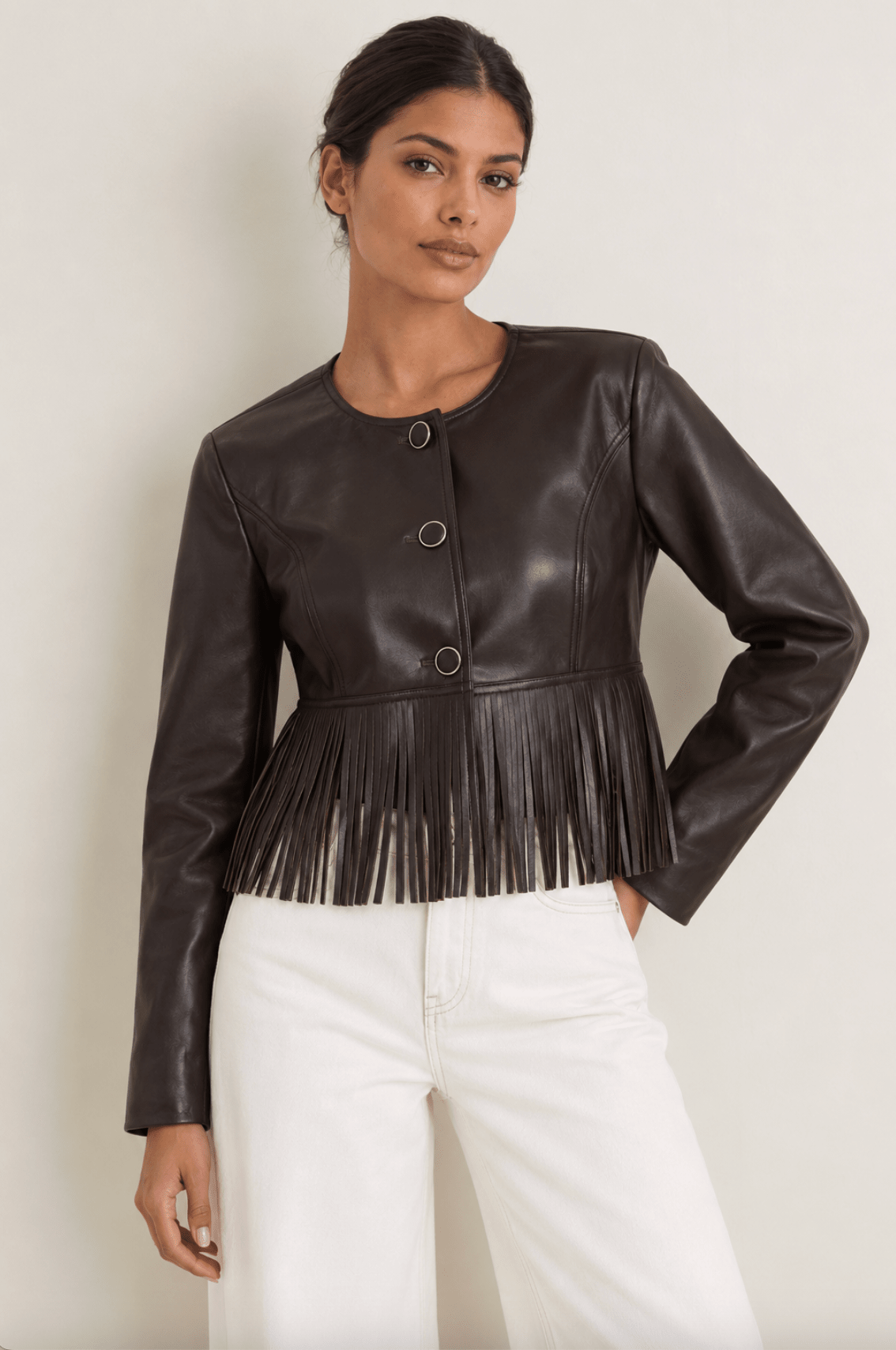 Vegan Fringe Jacket - Em's BoutiqueDolce Cabo