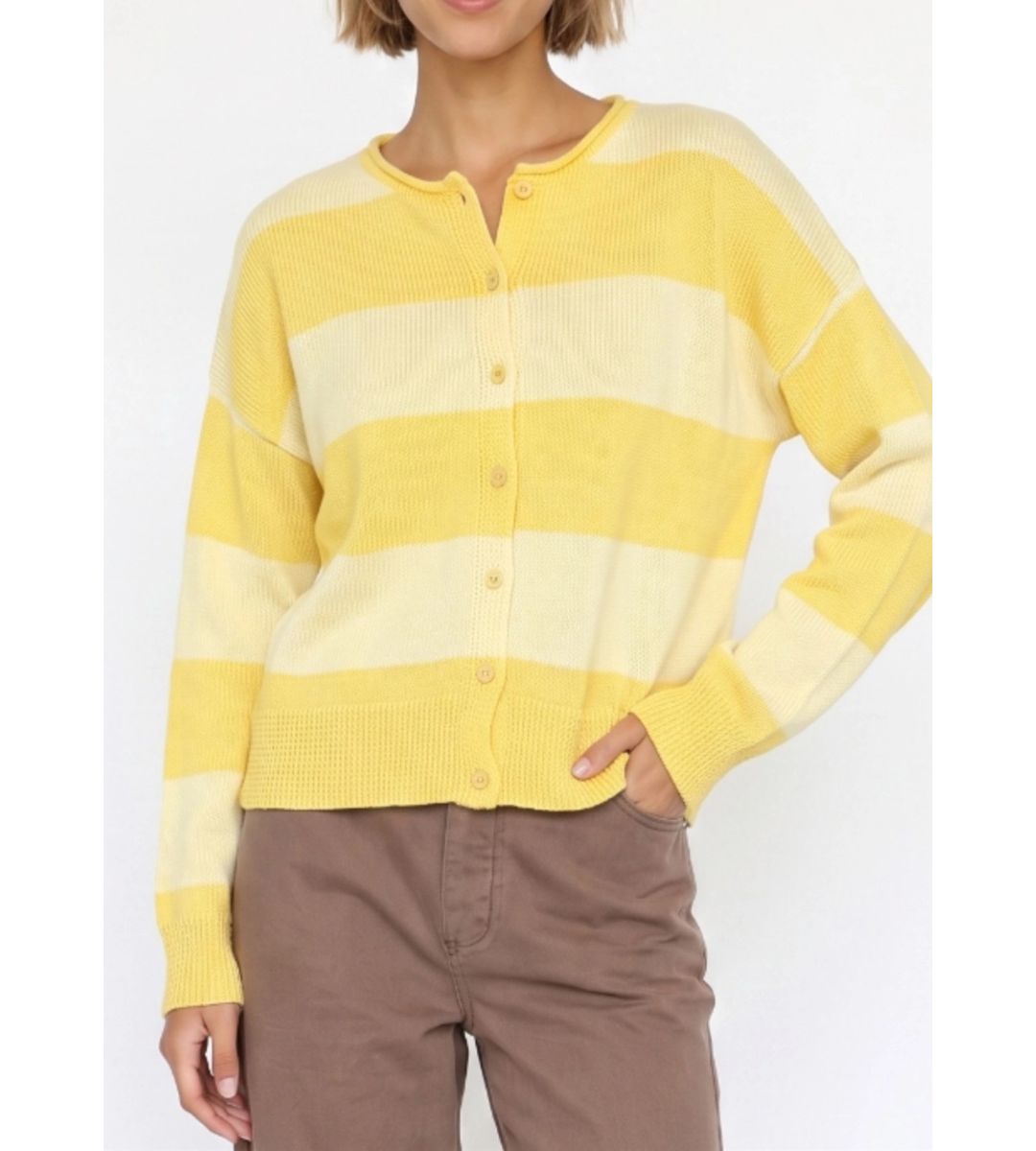 Wide Stripe Cardigan - Em's BoutiqueEm's Boutique